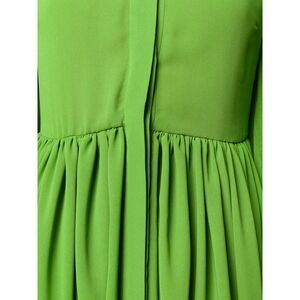 Valentino Garavani Gathered Hem Pleated Shirt Dress